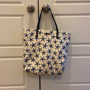 Kate Spade Tote Bag- Cute summer starfish pattern